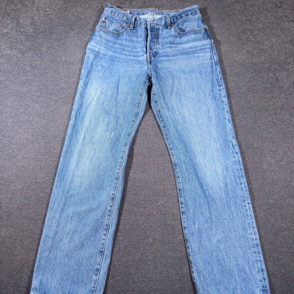 Levi's 501 90s Jeans Women 26x30 Blue Premium Button Fly Straight Leg Denim Mom - Picture 1 of 11